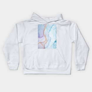 Abstract painting colorful liquid alcohol ink. Abstract artwork made with translucent ink colors. Kids Hoodie